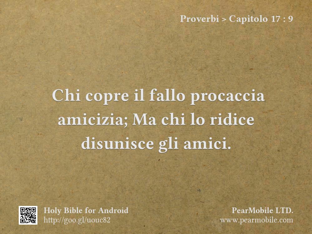Proverbi, Capitolo 17:9